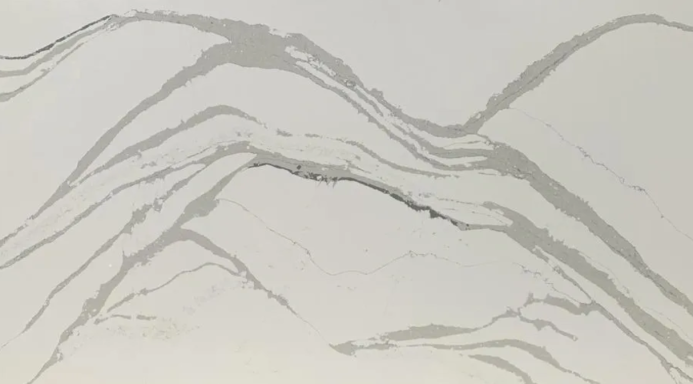 Abstract swirls of grey and white resembling mountain contours on a light background.
